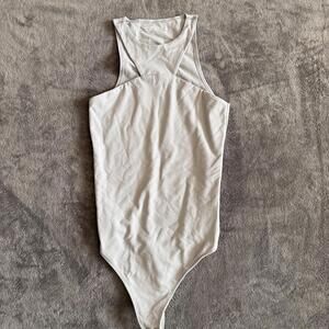 Abercrombie & Fitch Soft A&F Collection Light Gray Sleeveless Bodysuit-Size S